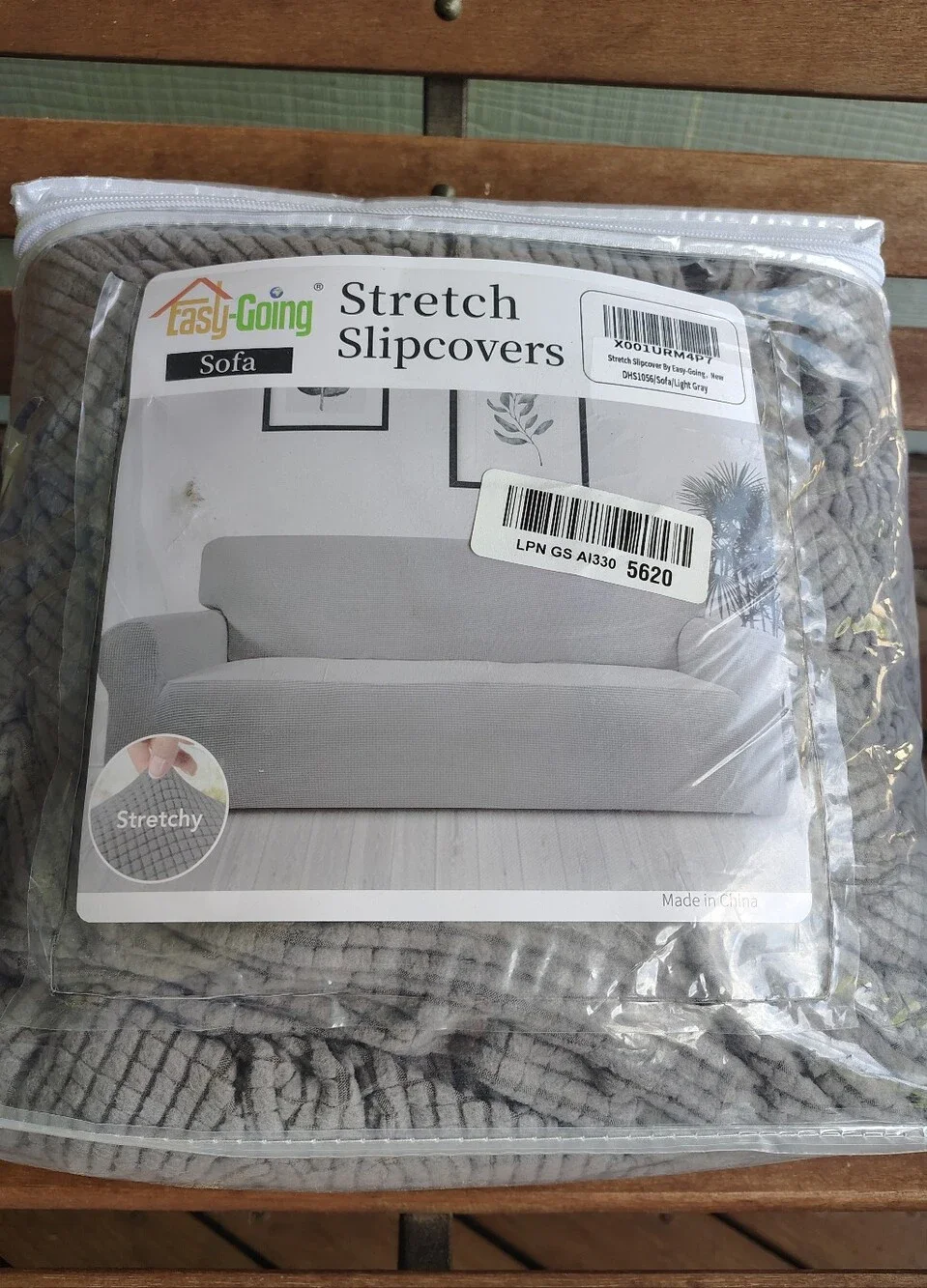 Easy Going /Gray Stretch Sofa Slipcover